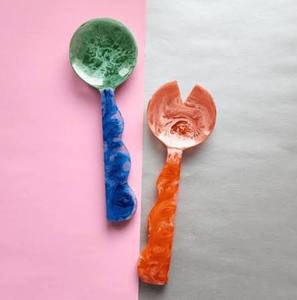 Juego de Cubiertos de Resina de Lujo Modernos, Cuchara y Tenedor Hechos a Mano, Elegantes, Duraderos, Aptos para Lavavajillas, Acabado Pulido, Vajilla para Comedor y Hogar - Product Image 6