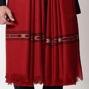 Best Selling Wholesale High Quality Men's Solid Casual Shawl Latest Lightweight Winter Warm <b>Red</b> Color Knitted Men Shawl - Product Image 5