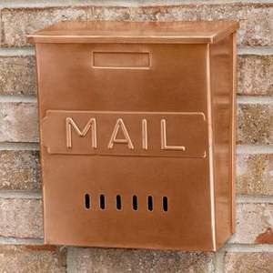 Buzón de cobre artesanal de primera calidad, resistente a la intemperie, buzón de cobre puro, elegante acabado en cobre para exteriores - Product Image 4