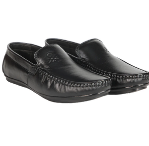 Zapatos Mocasines Flexibles de Cuero Genuino Negro para Hombre, Cómodos, Sin Cordones, Casuales, Formales, para Oficina, para Todas las Temporadas - Product Image 3