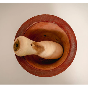 Mortier et pilon en bois 180 pour broyage manuel d'épices et herbes naturelles - Écologique - Product Image 3