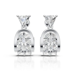 Pendientes de Diamantes en Plata para Hombre, Joyería Fina con Moissanita, Pendientes Colgantes - Regalo de Lujo - Product Image 2