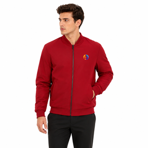 <b>smart</b> men bomber <b>jacket</b> with lightweight construction smooth fabric and comfortable fit for modern fashion and casual daily wear - Product Image 1