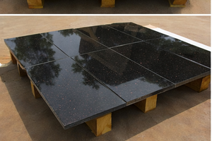 Granito Negro Natural Pulido, Granito Negro Galaxy en Medias Losas - Product Image 6