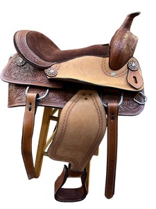 Silla de montar de cuero más vendida, diseñada para equitación y deportes ecuestres al aire libre, disponible a un precio razonable. - Product Image 3