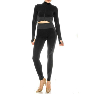 Ensemble de yoga pour femmes, design tendance, sans couture, coupe ajustée, sexy, vêtements de sport, tenue de sport active, course à pied, fitness - Product Image 3