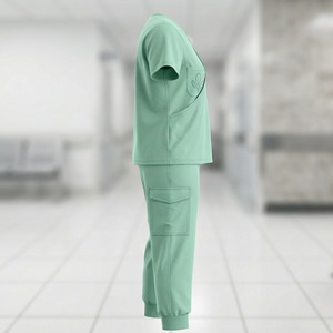 Wholesale Custom <b>Nurse</b> <b>Scrubs</b> Stretchy Plus Size <b>Scrubs</b> Jogger Sexy Fashion Women Nursing <b>Scrubs</b> Uniforms Sets Water Repellent - Product Image 4