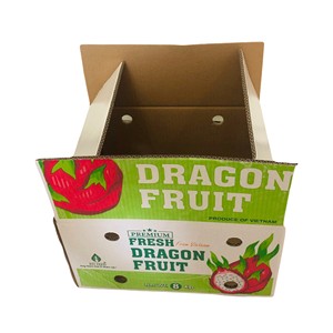 OEM <b>Recycled</b> Materials Corrugated Dragon Fruit Rectangle Slotted <b>Boxes</b> 40*30.5*21.5cm Flexographic Printing - Product Image 2