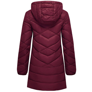 Veste d'hiver matelassée pour femme, parka longue et épaisse, avec capuche, veste d'hiver rembourrée pour femme - Product Image 5