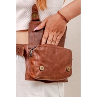 Sacs banane en cuir véritable marron faits à la main avec ceinture réglable pochette de voyage multi-poches pour l'extérieur avec logo personnalisé