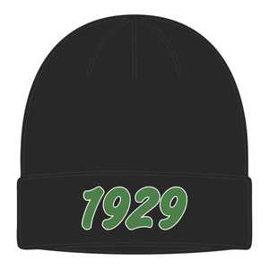 Bonnet noir en tricot pour femme Iota Phi Lambda Sorority, avec lettres grecques, année de fondation 1929, couvre-chef chaud pour l'hiver - Product Image 1