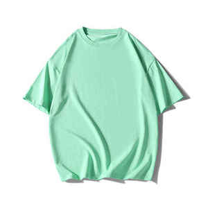 เสื้อยืดเทอร์รี่คุณภาพพรีเมียมทรงโอเวอร์ไซส์สำหรับผู้ชาย แขนสั้น คอกลม ทรงปกติ แบบโอเวอร์ไซส์ สั่งทำได้ - Product Image 4