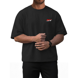 Camiseta Holgada Oversize de Algodón Mezclado, Estilo Casual y Urbano, Manga Corta, Tejido Pesado, Cómoda y Elegante - Product Image 1