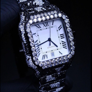 Reloj de Diamantes VVS de Alta Calidad, Nuevo, con Diamantes Cultivados en Laboratorio, Joyería de Moda, Reloj con Incrustaciones de Diamantes - Product Image 1