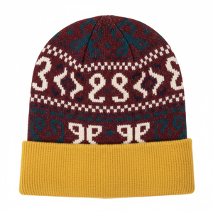 Bonnet décontracté de qualité avec logo personnalisé imprimé par méthode d'impression numérique, bonnet tricoté chaud pour l'hiver, vente en gros, bonnet jacquard 2026 - Product Image 4