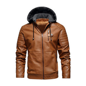 Chaqueta de Cuero Ecológica para Hombre, Talla Grande, con Logotipo Frontal, Resistente al Viento, Transpirable, Estilo Bomber, 6XL - Product Image 2