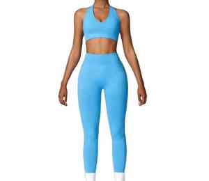 Vêtements pour femmes XL Ensemble de fitness pour la gym, taille plus, tenue de yoga avec logo sur la taille, vêtements de sport pour femmes - Product Image 5