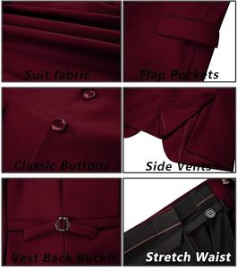 High-End Groom Tuxedo <b>Suit</b> Pant Coat Wedding Party Wear - Product Image 5