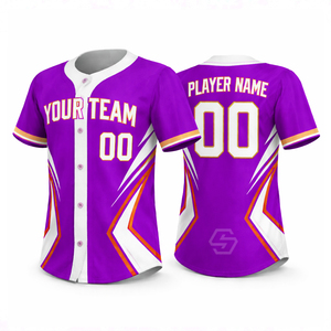 Maillot de baseball personnalisé en gros, impression par sublimation, logo personnalisé, unisexe adulte, séchage rapide, évacuation de l'humidité, maille respirante, manches courtes - Product Image 4