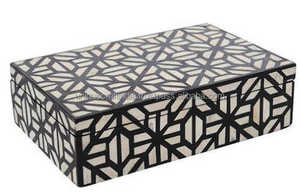 กล่องฝังกระดูก MDF สุดหรูที่เน้นการจัดเก็บเครื่องประดับและสมบัติขนาดเล็กสำหรับตกแต่งทุกห้อง - Product Image 2