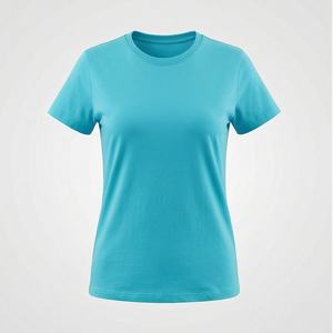 T-shirt pour femme, design tendance, col rond, tissu respirant, entretien facile, parfait pour tous les jours, t-shirts pour femme, couleur personnalisée, mode - Product Image 1