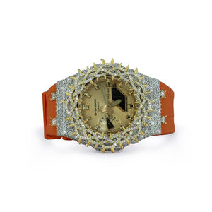 Reloj de Lujo con Diamantes Incrustados, Correa de Goma, Esfera Analógica de 20mm, para Toda Ocasión - Product Image 1