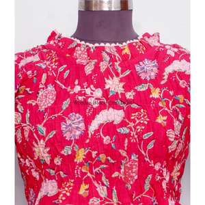 ชุดลำลองผ้าฝ้ายแท้ 100% ดีไซน์คอกลม ติดกระดุมด้านบน แขนพองสั้น ความยาวมินิ สวมใส่สบาย ทรงหลวม ดูดีเป็นธรรมชาติ เหมาะสำหรับใส่ทุกวัน - Product Image 3