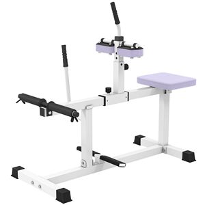 Attrezzo Fitness Regolabile in Acciaio per Calf Raise con Seduta, a Carico Variabile, per Allenamento di Forza delle Gambe, Attrezzatura da Palestra, Colore Viola - Product Image 1