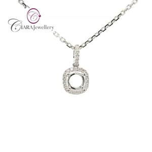 จี้เพชรทรงเบาะ0.50CT สีขาว/เหลืองทองดีไซน์เรียบง่ายรัศมี18K AU750เดียว - Product Image 4