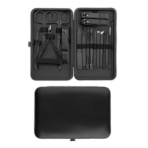 Ensemble de 7 outils professionnels portables en acier inoxydable pour manucure et pédicure, grandes et moyennes pinces obliques, pour adultes, durables, style classique - Product Image 1