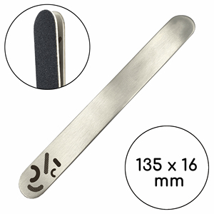 Limas de Uñas de Acero Inoxidable para Uso Profesional en Salones de Belleza, 135*16, Grano 100/180, Limas para Manicura y Esmalte de Gel, Limas de Uñas Desechables - Product Image 1