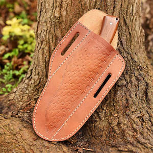 Cuchillo de Caza de Hoja Fija de Acero Inoxidable de Grado Industrial UA Supplies con Mango de Madera Pakka, Punta Caída, Personalización OEM/ODM, Venta al por Mayor - Product Image 5