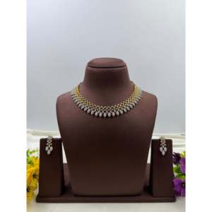 Indian Ethnic Grace American Crystal Traditional Alloy <b>Bridal</b> <b>Jewelry</b> <b>Set</b>-Gold Plated Wedding Fine <b>Jewelry</b> - Product Image 2