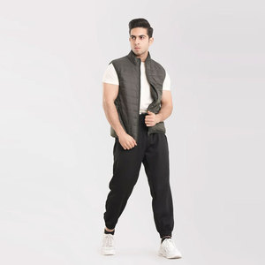 Chaleco Acolchado de Tafetán Tipo Polo para Hombre, Aislante e Impermeable, para Uso en Exteriores, Transpirable, Ligero y Cortavientos - Product Image 2