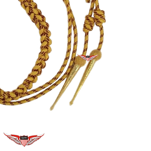 Aiguillette tressée de parade, cordon de couleur pour épaule avec embout en laiton - Product Image 2