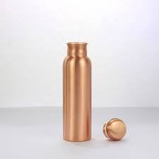 Hammered <b>Copper</b> Water <b>Bottle</b> with Lid Traditional Hydration <b>Bottle</b> for Daily <b>Drinking</b> Yoga Wellness Kitchen and Travel - Product Image 1