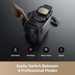 Nettoyeur de tapis portable avec vapeur et lavage à l'eau chaude, machine de nettoyage des tissus d'ameublement avec solution auto-mélangée - Product Image 6