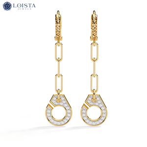 Boucles d'oreilles en diamant cultivé en laboratoire, taille brillant rond, style classique, bijoux de mariage pour femmes, certifiées IGI - Product Image 1