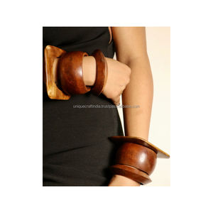 Brazaletes de resina minimalistas tamaño estándar hechos a mano | Pulseras de acabado natural para mujeres moda diaria estilo étnico regalo - Product Image 4