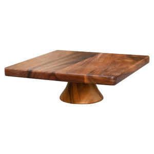 Support à gâteau en bois fait main, écologique, à prix abordable, surface lisse et polie, idéal pour les anniversaires et les fêtes. - Product Image 1