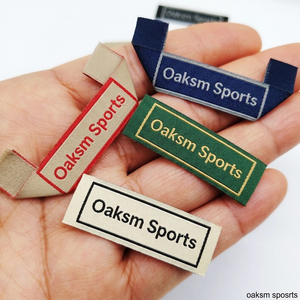 Étiquettes tissées rectangulaires Oaksm Sports en tissu, pliables d'un côté, lavables, pour vêtements, avec bords coupés à chaud - Product Image 5