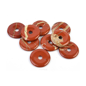 Donuts en cristal naturel, pierre de jaspe rouge, pierre précieuse, pierre de cristal, pierres de guérison Reiki, agate - Product Image 5