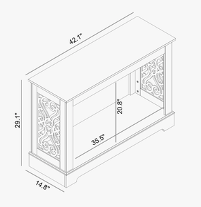 Consola de madera tallada vintage 2026 con acabado natural, mesa auxiliar para sala de estar, muebles de hotel económicos - Product Image 5