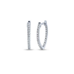 Diamond <b>Fine</b> <b>Hoop</b> Earrings Elegant <b>Hoop</b> <b>Earings</b> - Product Image 4
