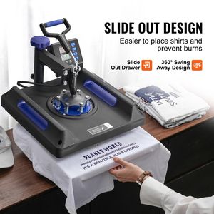 Pressa a Caldo Digitale 15x15 Pollici con Rotazione a 360 Gradi per Trasferimento Termico su Tumbler da 30 oz e T-Shirt - Product Image 4