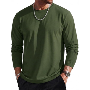 Camisetas de manga larga para hombre, camisetas de algodón con cuello redondo, camisetas básicas suaves e informales de manga larga - Product Image 4