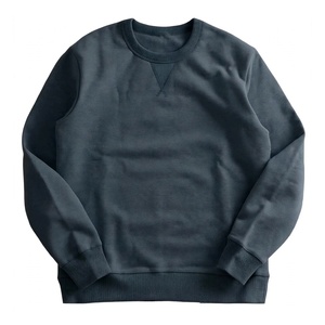 Sudadera de Cuello Redondo para Hombre, 360g, Felpa Gruesa, Transpirable, Color Gris Oscuro, Mezcla de Algodón, Ropa Térmica Otoñal, Informal - Product Image 1