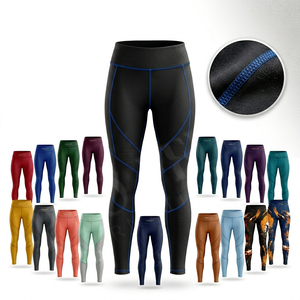 Premium Quality Custom Compression Leggings All Over Printed Design Sports Tights Breathable Gym Running Workout Fitness Pants - Product Image 1
