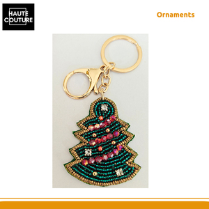 Ornements festifs suspendus en forme de sapin de Noël, faits à la main avec des perles en feutre de qualité supérieure, pour la décoration de la maison - Product Image 5