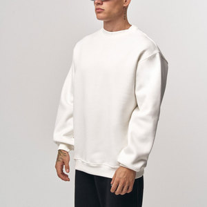 Wholesale Men Polyester Cotton Fleece Pullover Hoodies Custom Oversize Style Pullover Plain Dyed <b>Sweatshirts</b> - Product Image 3